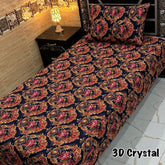 4 Pieces Crystal Cotton Single Pair Bedsheet  SB 538